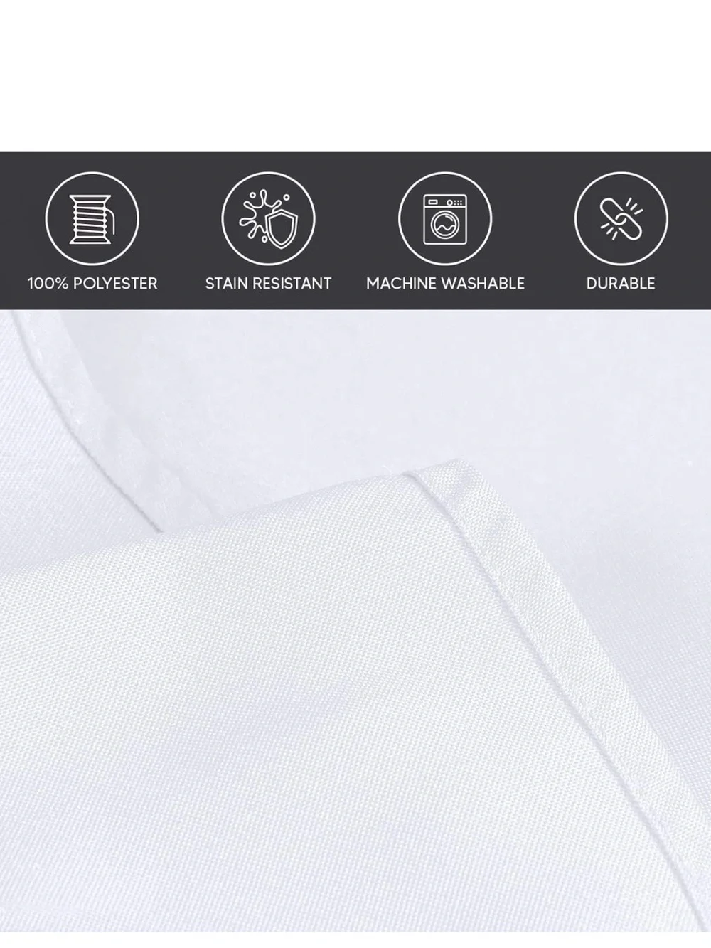 White Round Tablecloth - 2 Pack - 70” Inches